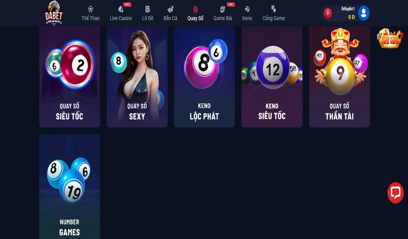 Giới thiệu sảnh TP Lottery Dabet